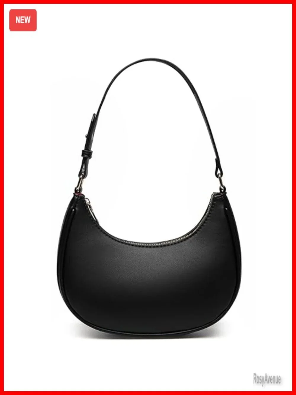 Crescent Y2K Small Shoulder Bag Clutch Purse Vegan Leather Crossbody